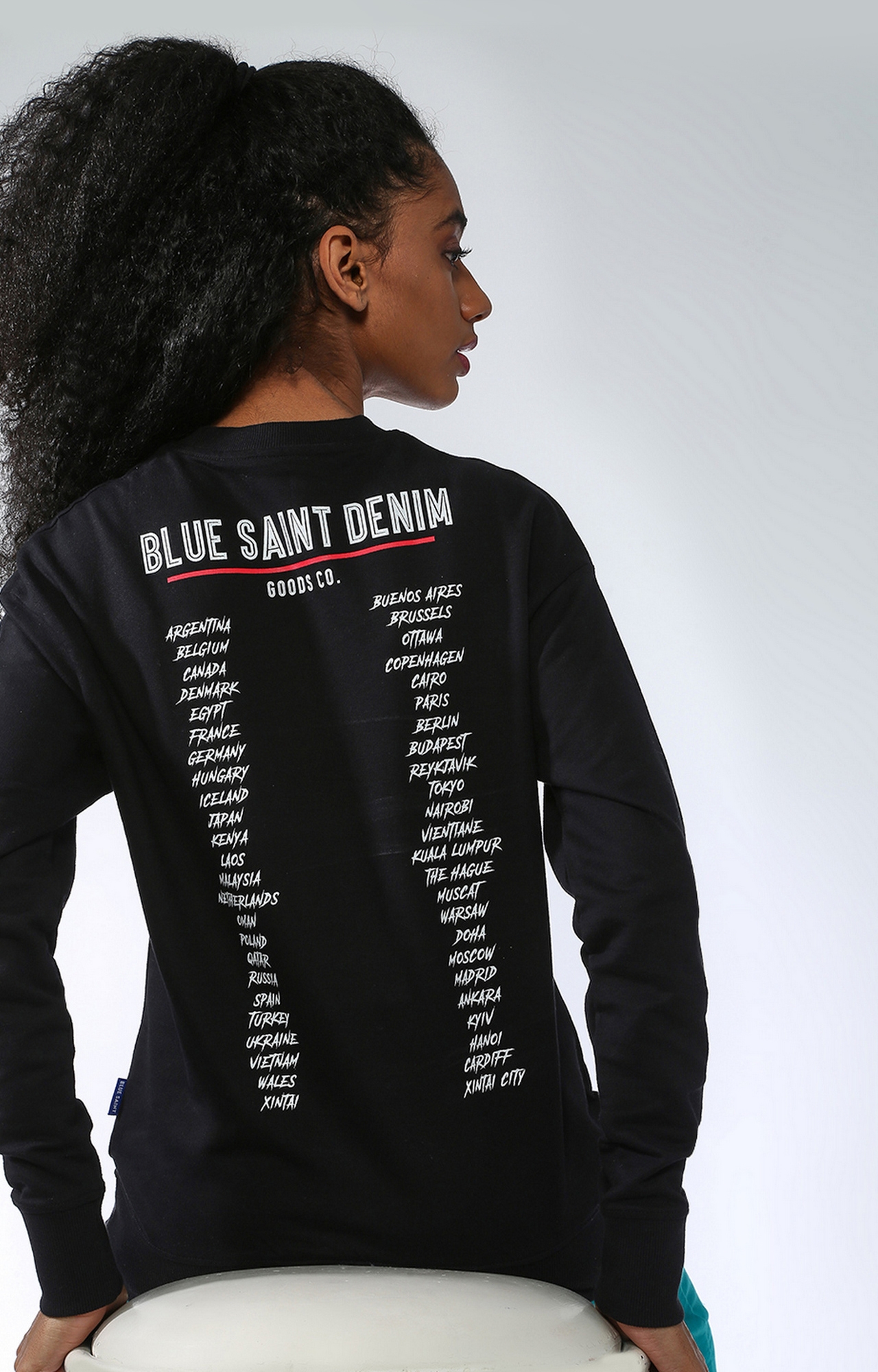 Blue Saint | Blue Saint Women's Black Regular Fit Sweatshirts 2