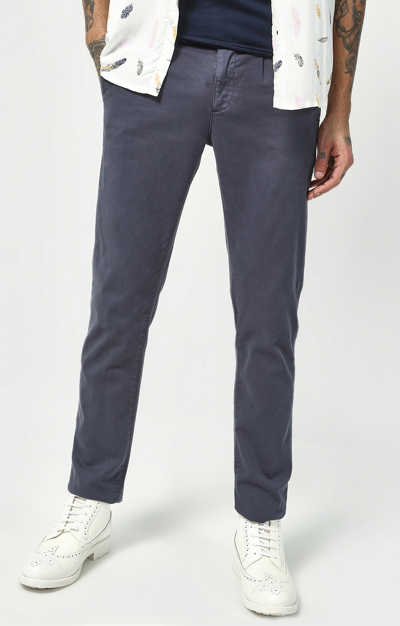 Blue Saint | Blue Tapered Chinos 0