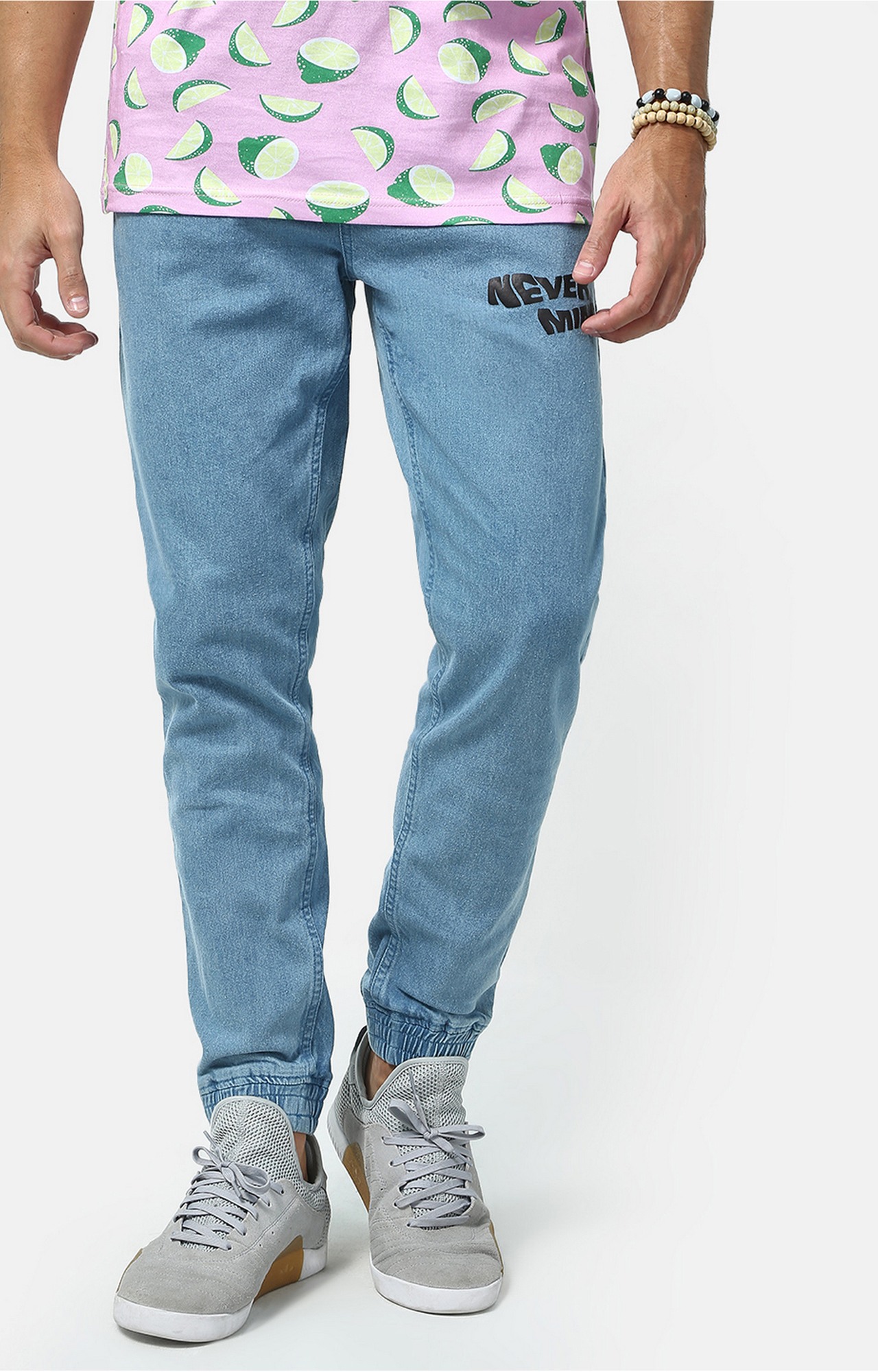 Blue Saint Men s Blue Solid Joggers