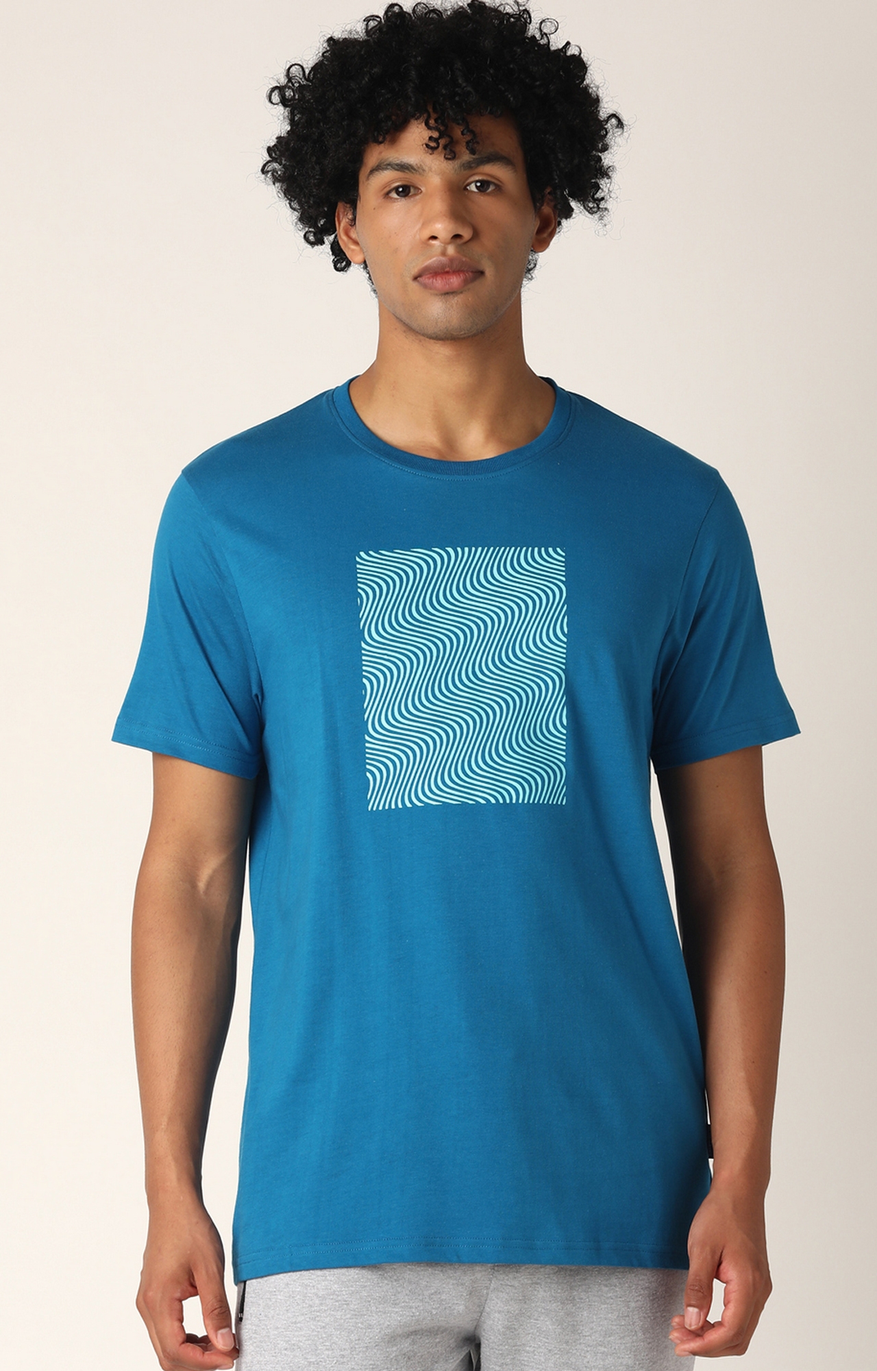Blue Saint | Blue Printed T-Shirts 0