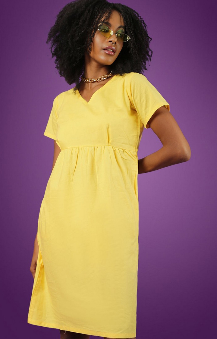 Buy Trendyol Casual A Line Mini Dress In Yellow | 6thStreet UAE