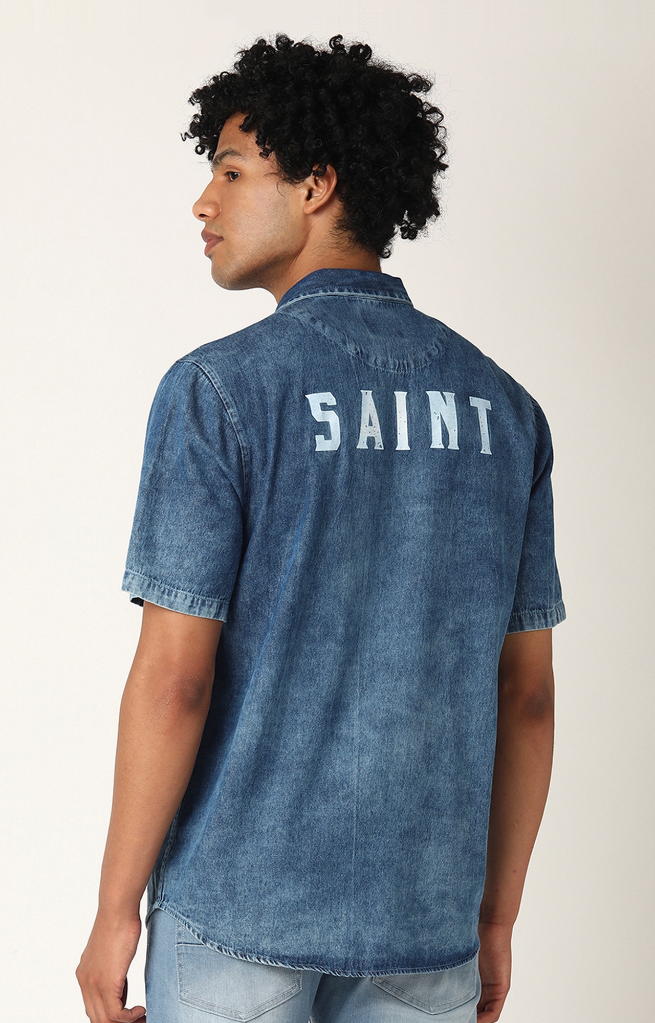 Blue Saint | Blue Printed Casual Shirts 3