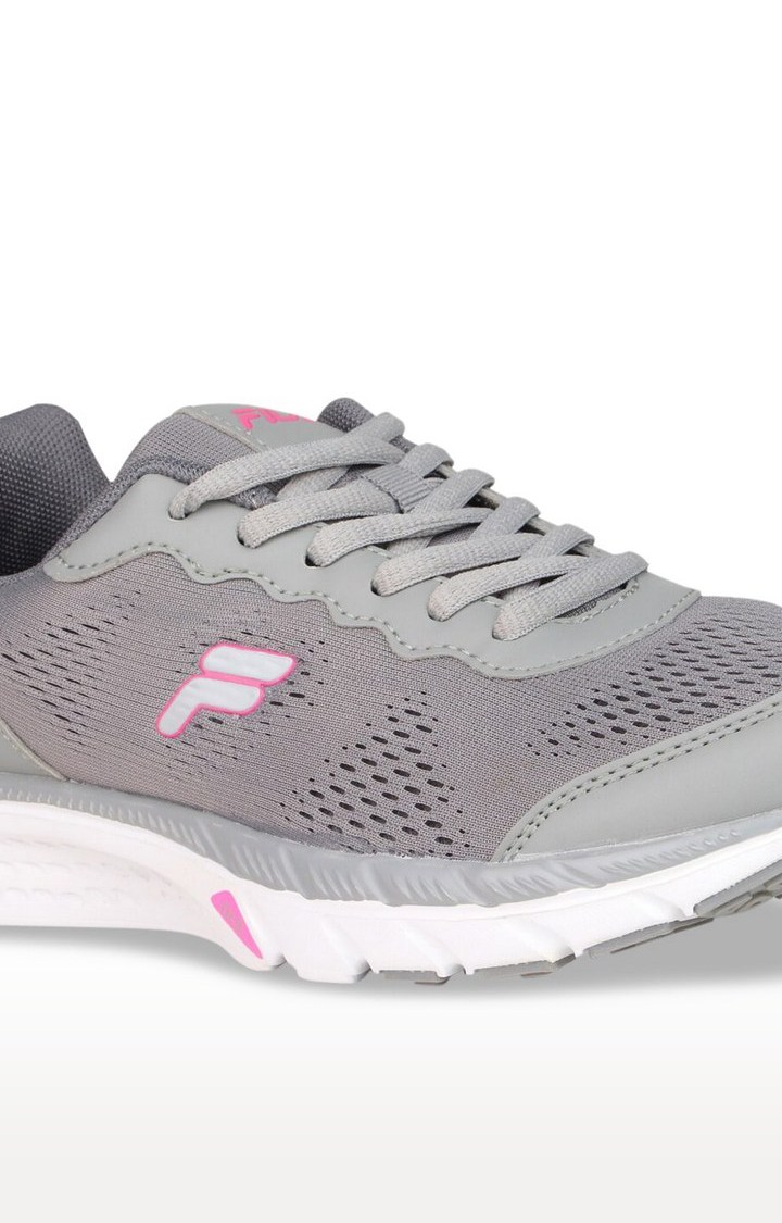 Women's Grey PU Outdoor Sports Shoes