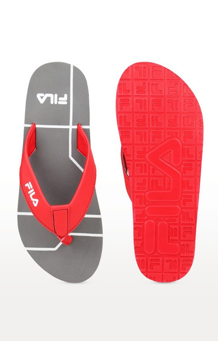 Men's Grey PU Slippers