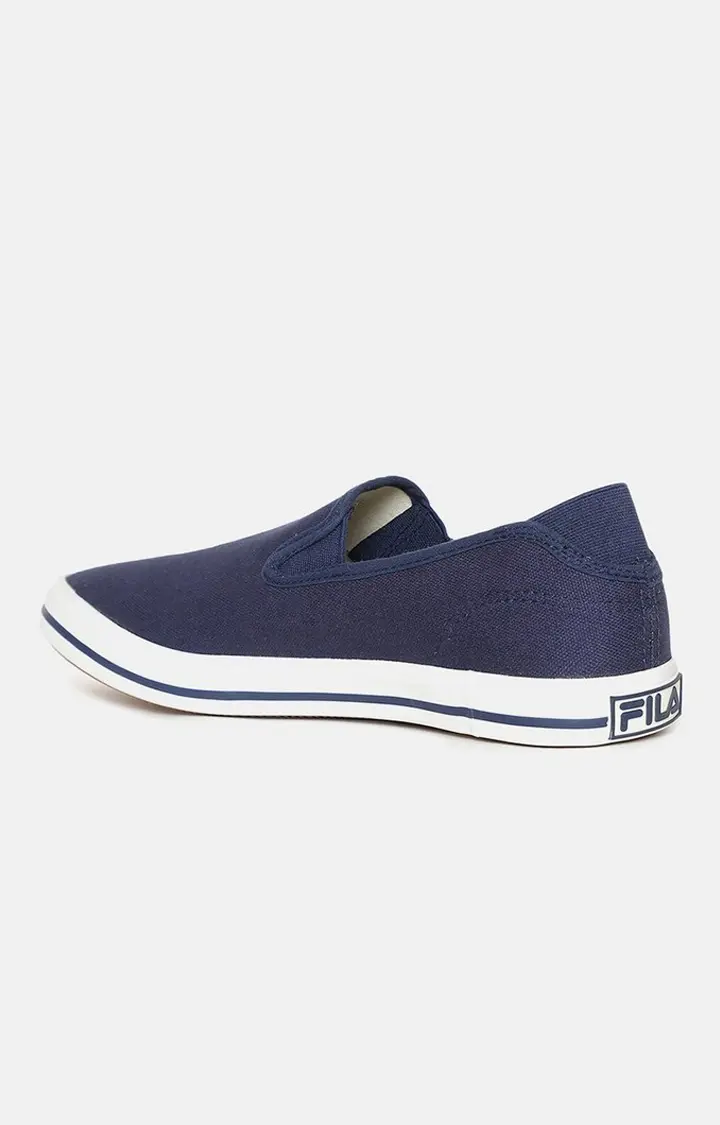 Unisex Blue Fabric Sneakers