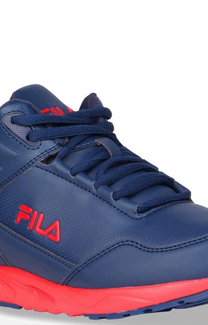 FILA | Boy's Blue PU Sneakers 4