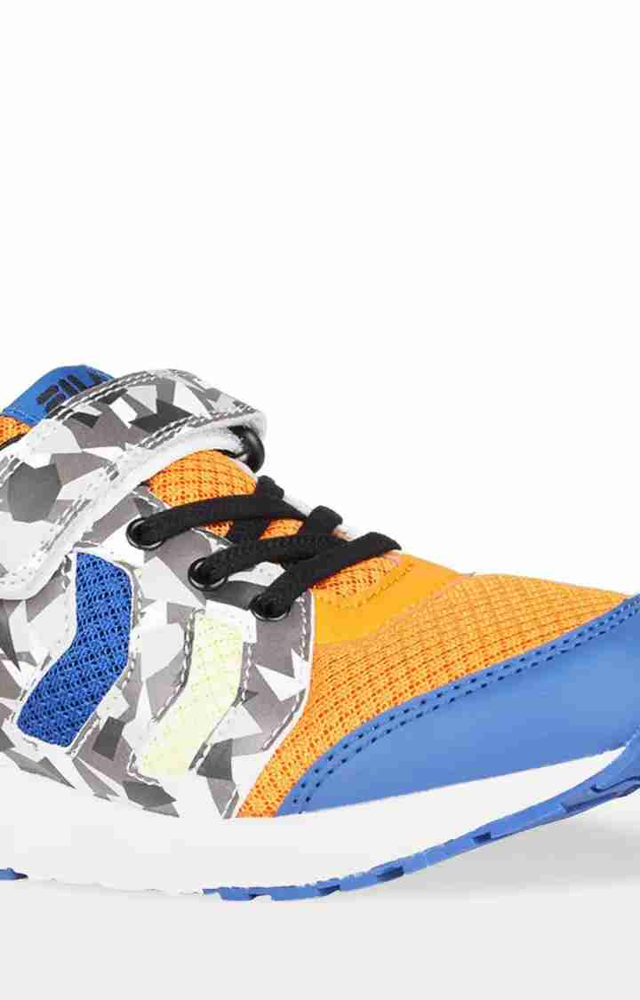 Boy's Orange PU Sneakers
