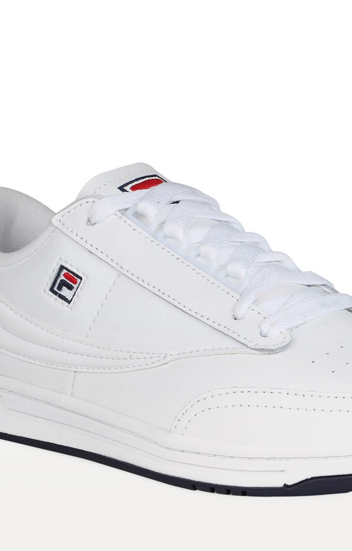 Men's White Leather Sneakers