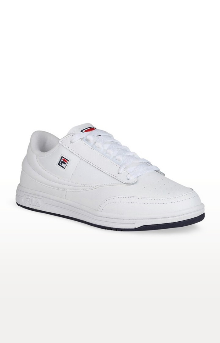 Men's White Leather Sneakers