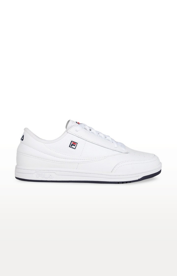 Men's White Leather Sneakers