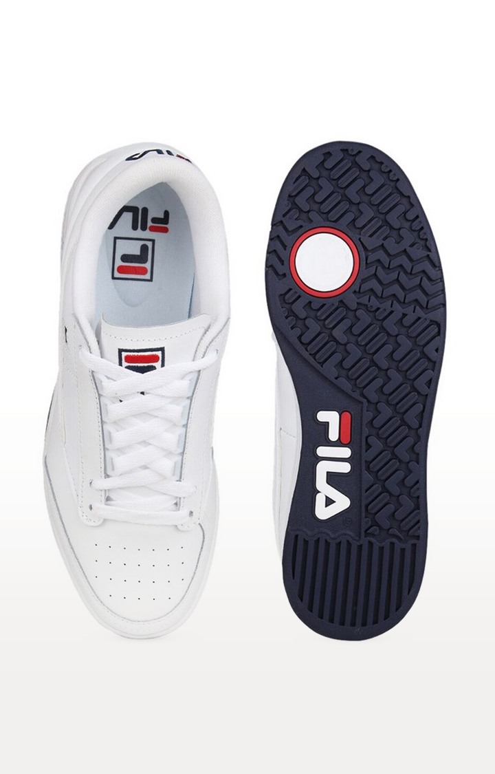 Men's White Leather Sneakers