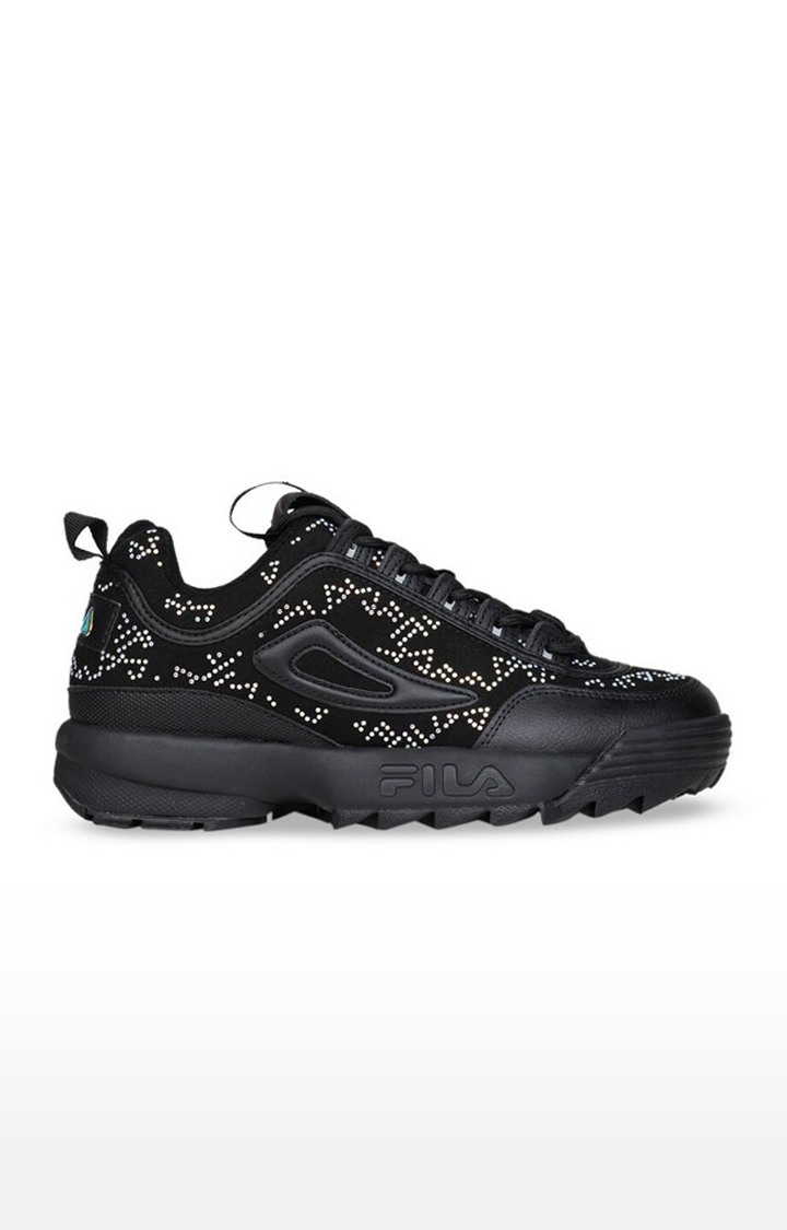 Women s Black Leather Sneakers