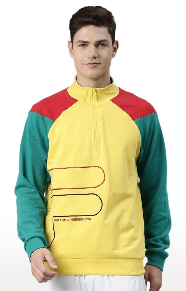 Fila hoodie mens yellow on sale