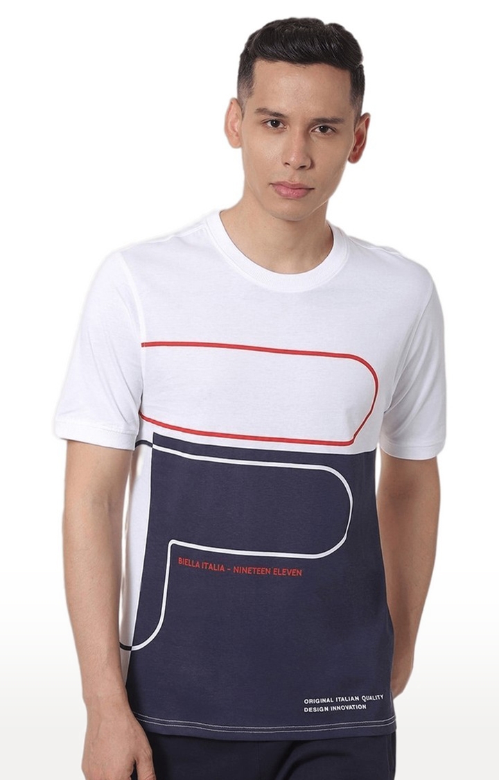 FILA | Men's White Cotton T-Shirts 0