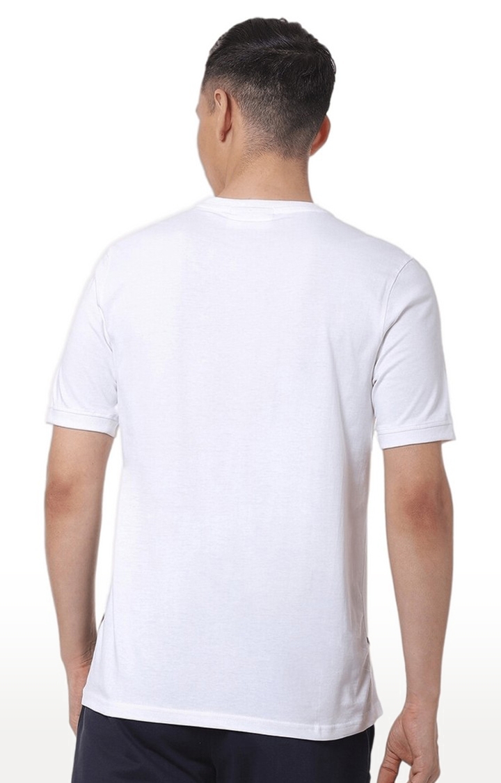 FILA | Men's White Cotton T-Shirts 4