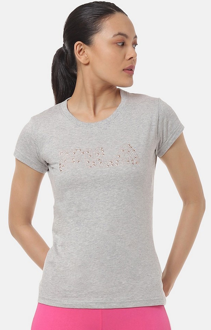 FILA | Women's Grey Cotton T-Shirts