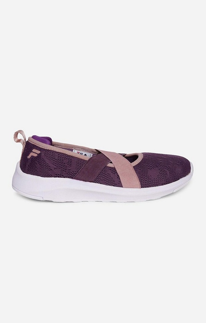 Women's Purple PU Casual Slip-ons
