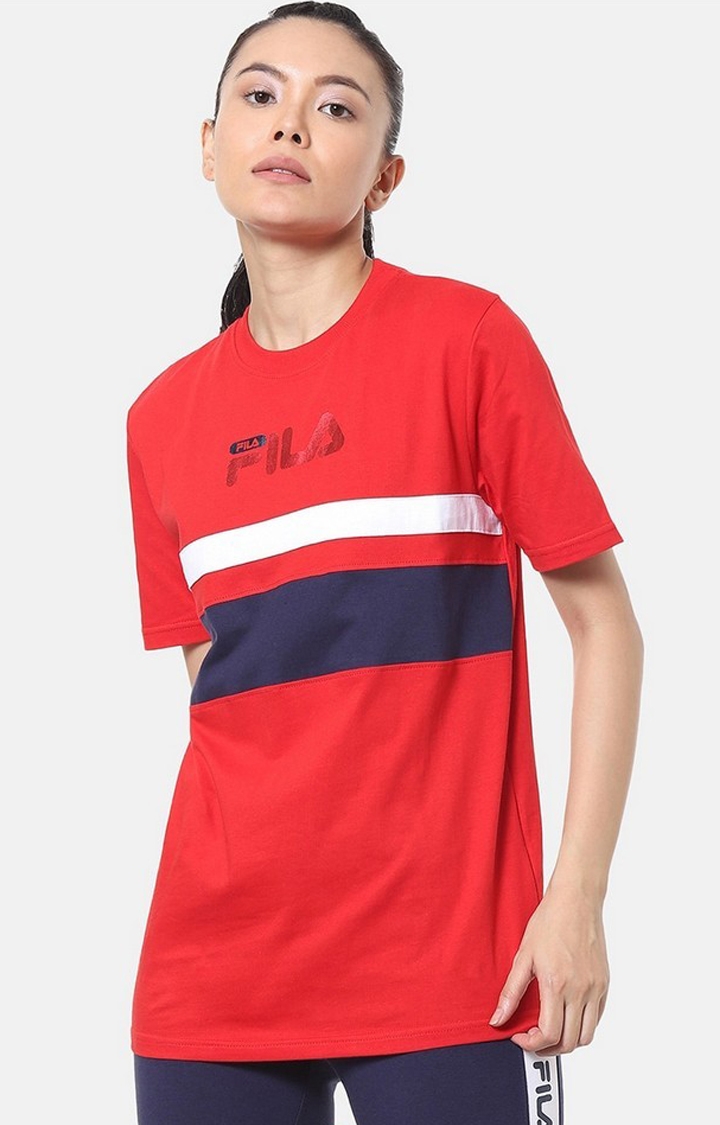 Women's Red Cotton T-Shirts