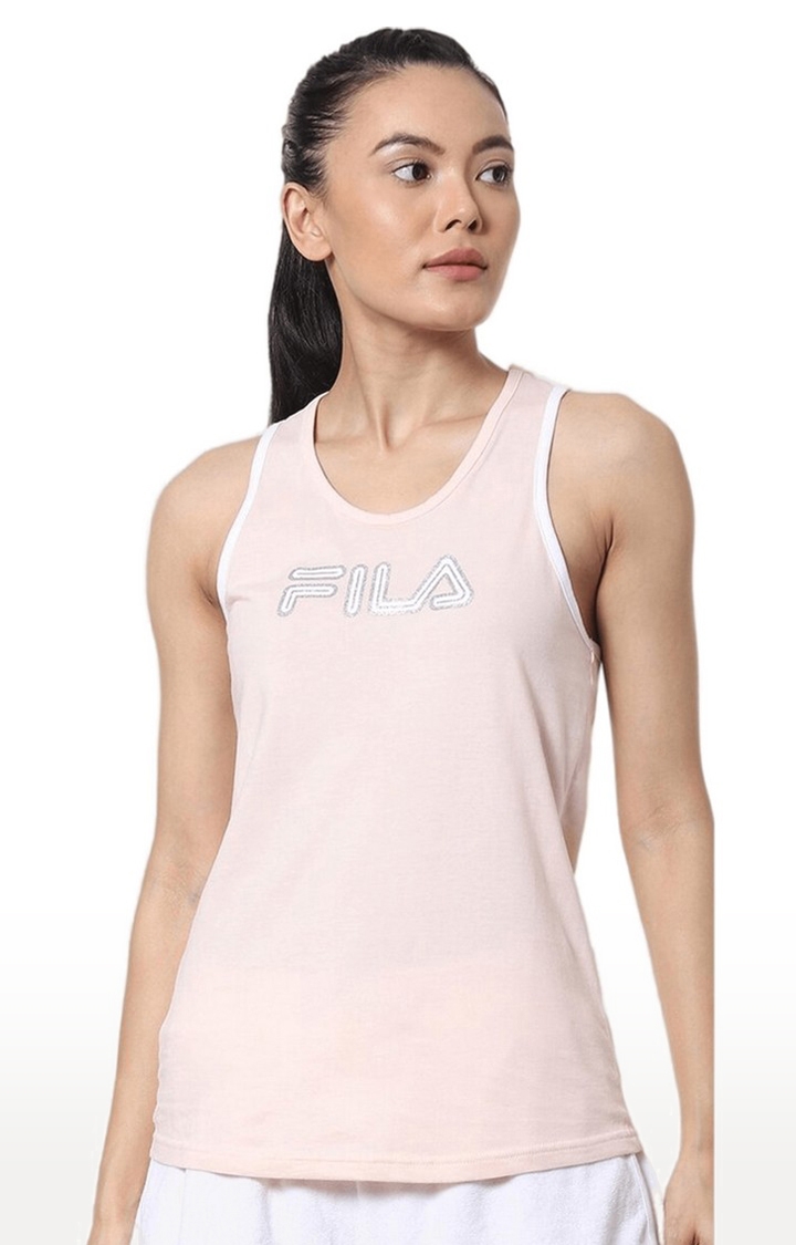 FILA | Women's Pink Cotton Tank Top 0