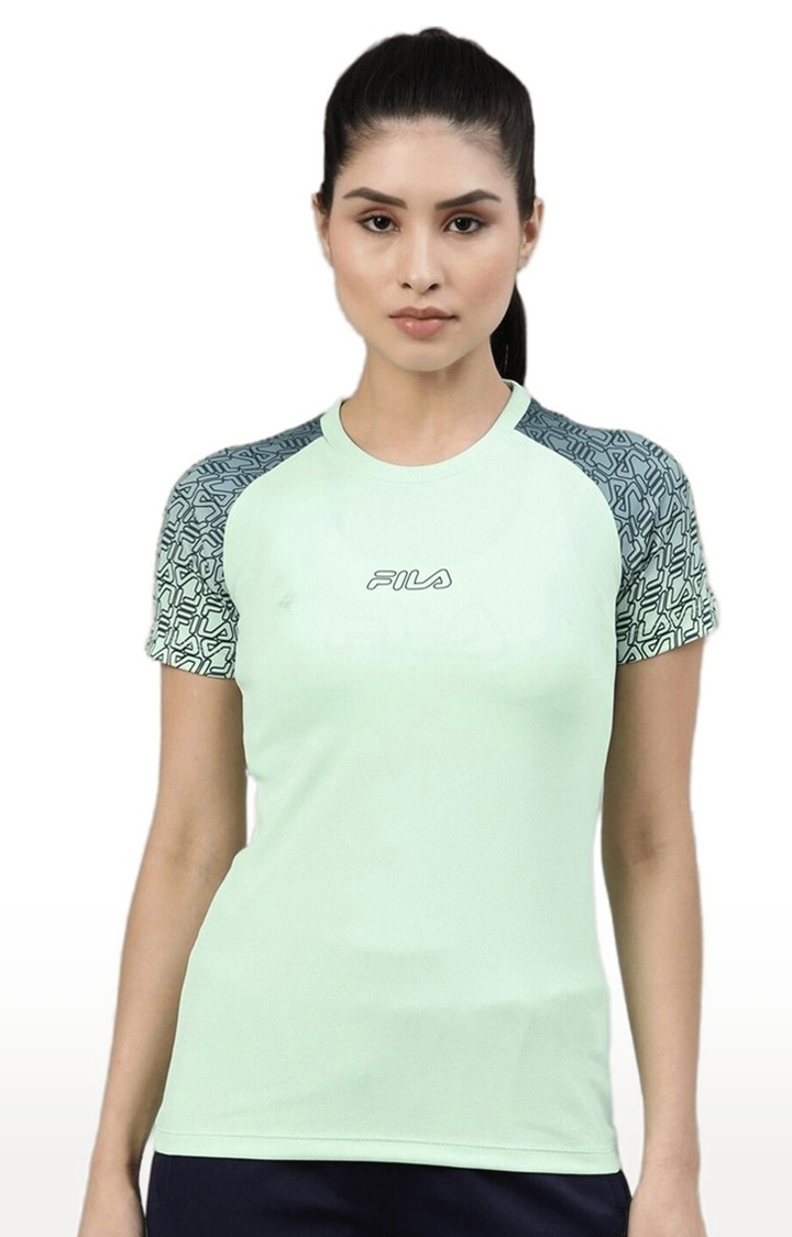FILA | Women's Green Polyester T-Shirts