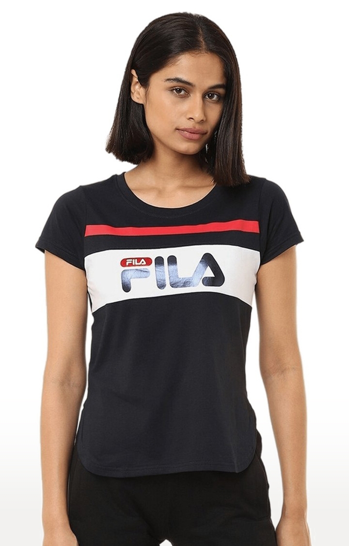 FILA | Women's Blue Cotton T-Shirts 0