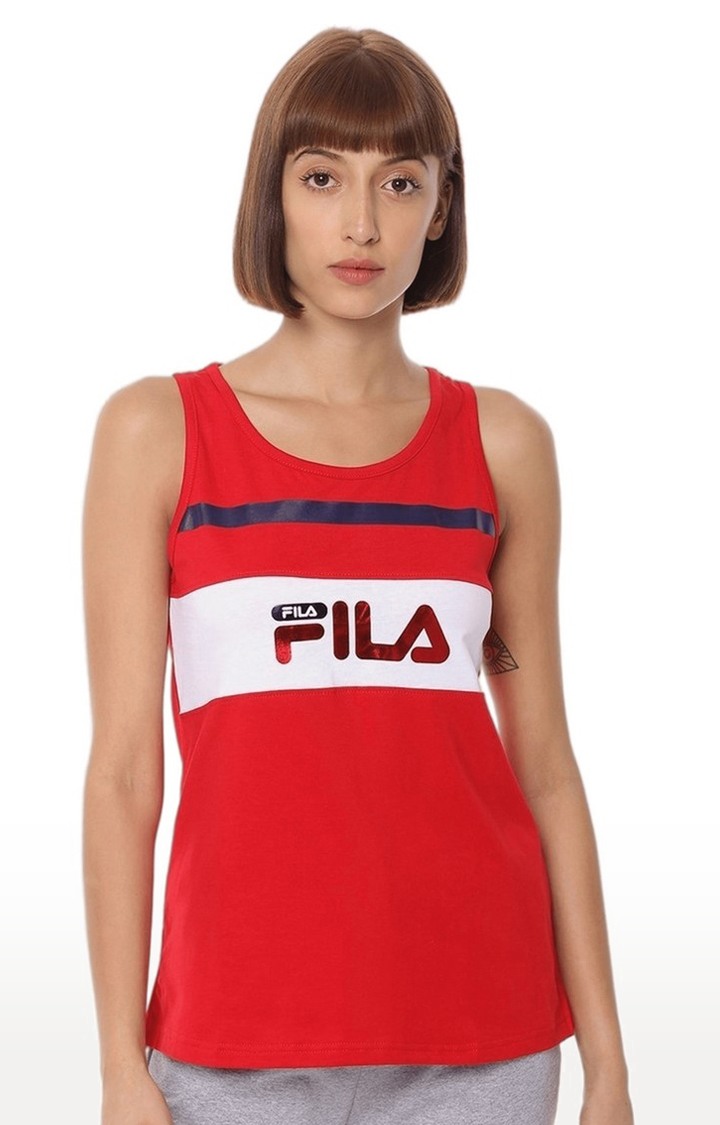 Women's Red Cotton Tank Top