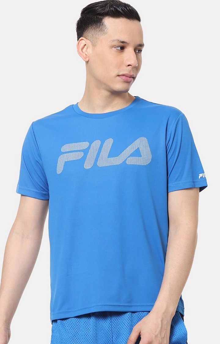 Men's Blue Polyester TShirts