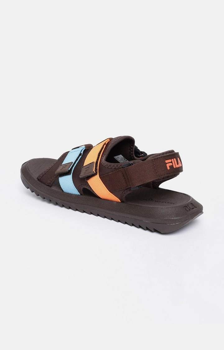 Fila sandals mens brown sales