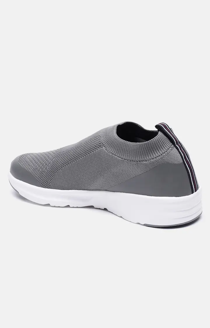 Men's Grey PU Casual Slip-ons