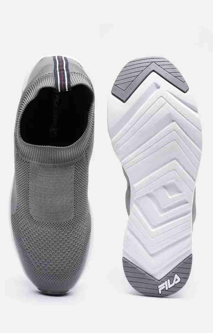 Men's Grey PU Casual Slip-ons