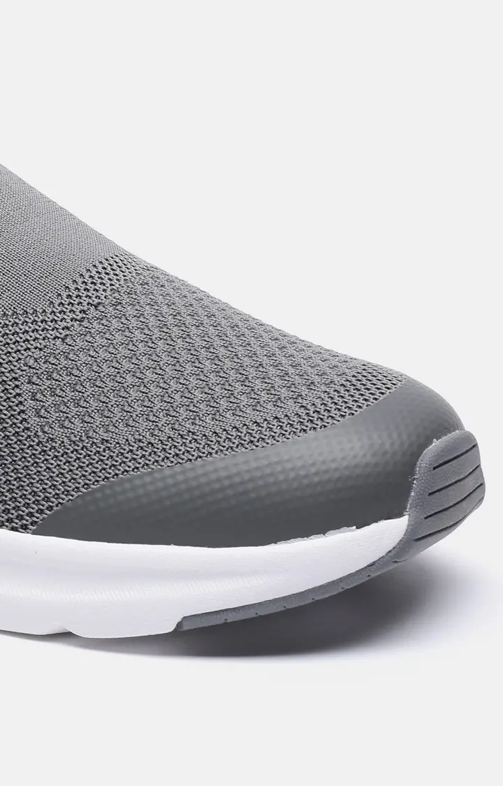 Men's Grey PU Casual Slip-ons