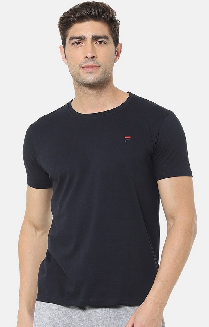 FILA | Men's Blue Cotton T-Shirts