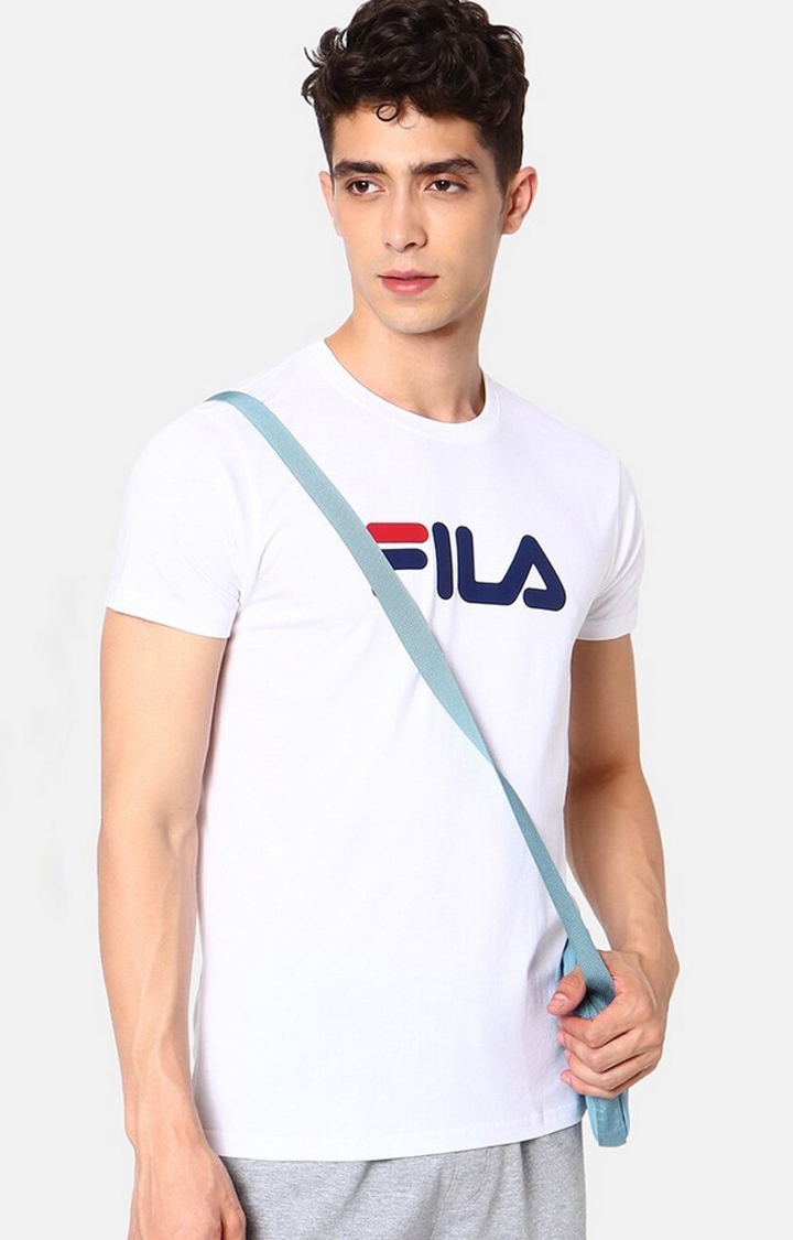 FILA | Men's White Cotton T-Shirts