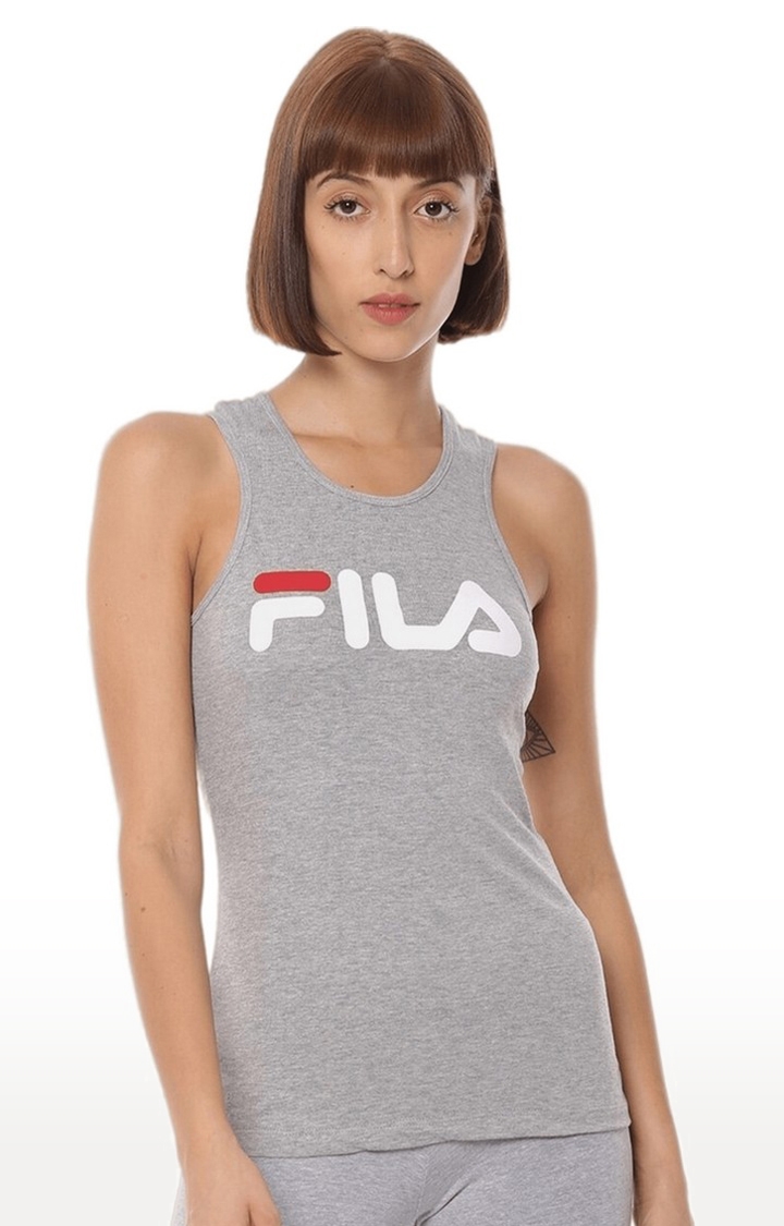 FILA | Women's Grey Cotton Tank Top 0