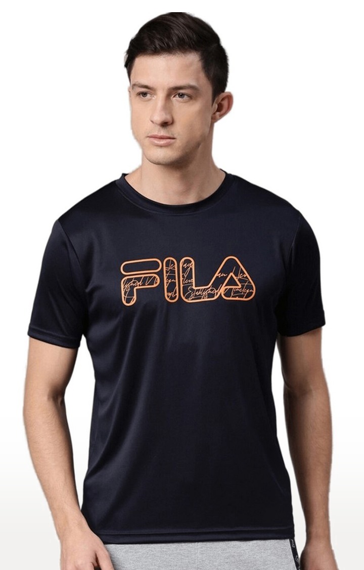 Men s Blue Polyester T Shirts