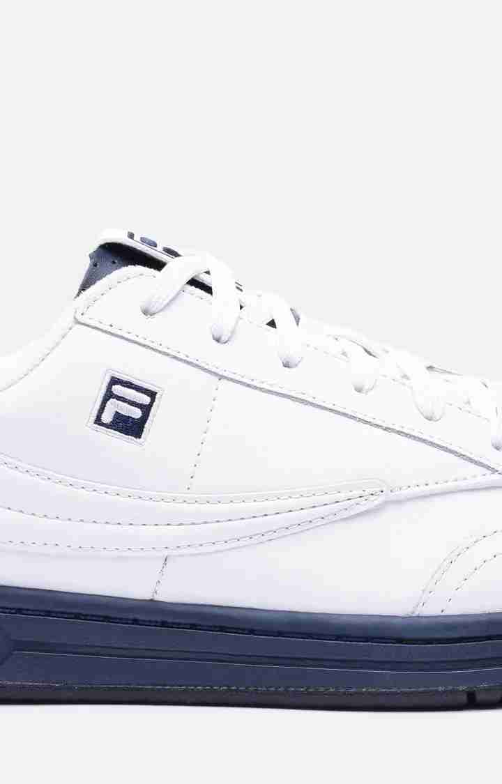 Men's White Leather Sneakers
