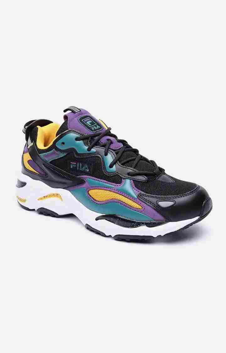 Fila black online leather shoes