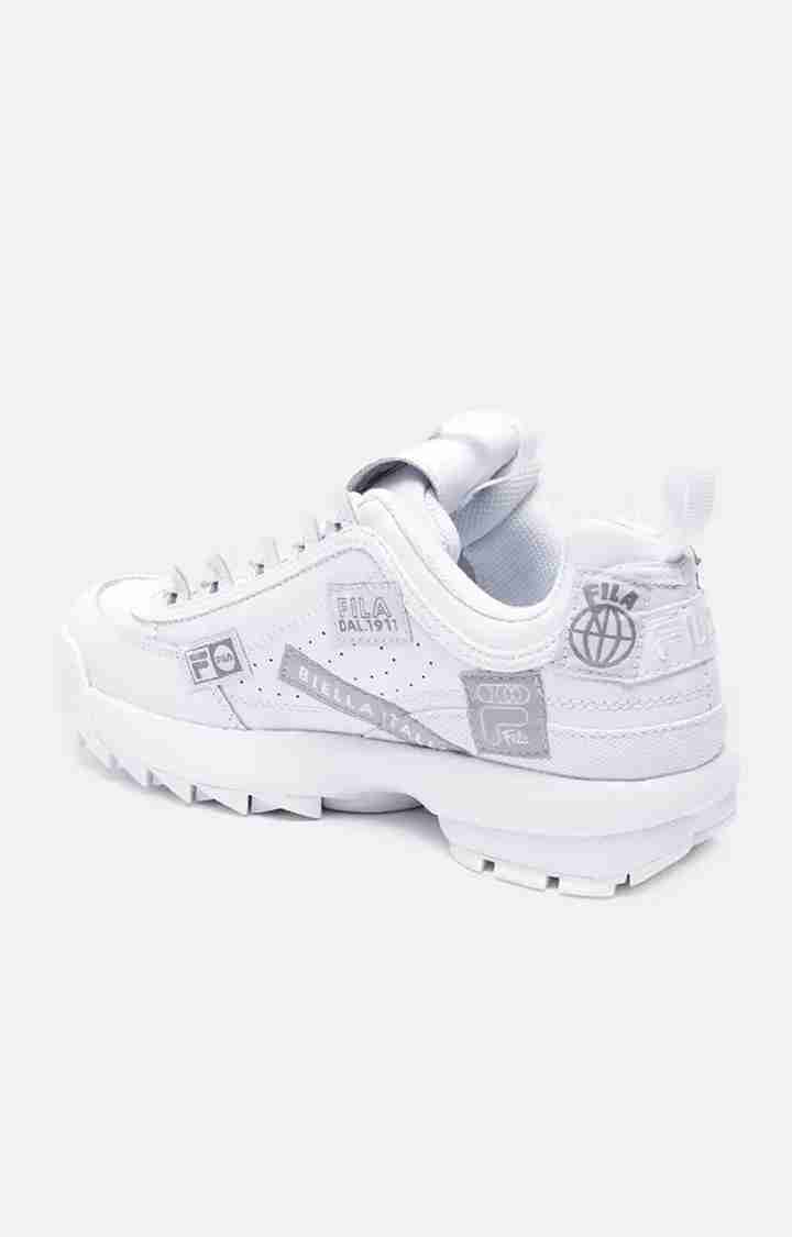 Fila white leather sneakers on sale