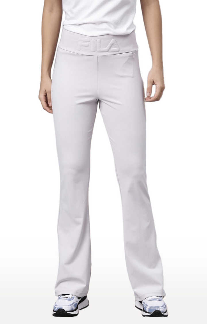 Women's Grey Polyester  Trousers