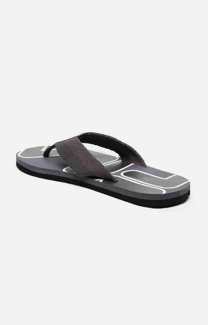 Men s Grey PU Slippers