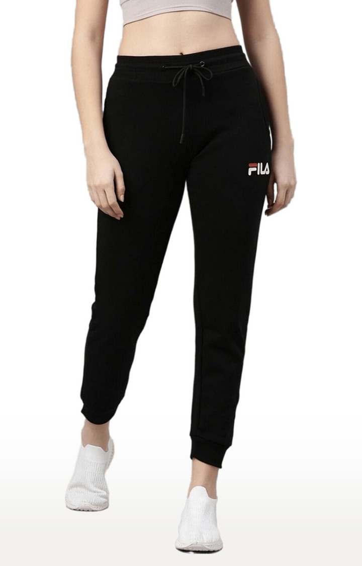 Women s Black Cotton Activewear Joggers