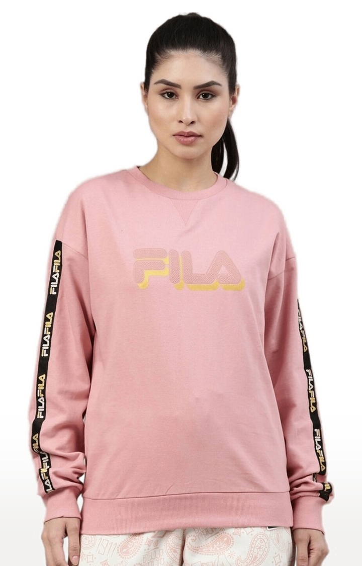 FILA | Women's Pink Cotton Sweatshirts 0