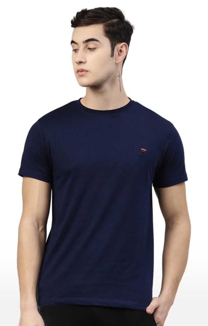 Men's Blue Cotton T-Shirts