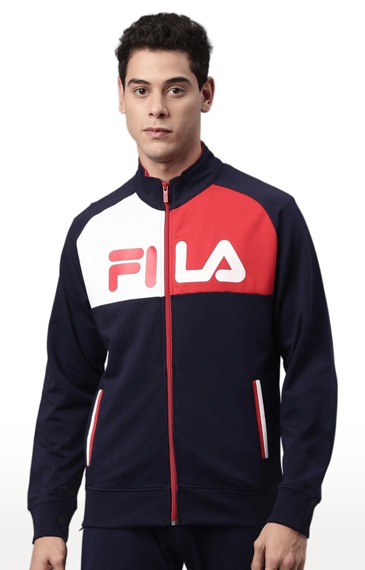 FILA | Men's Blue Cotton Activewear Jackets 0