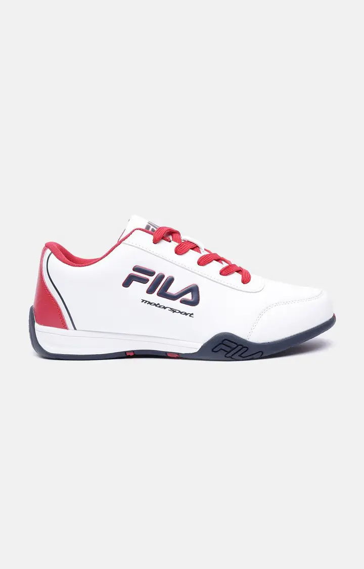 Men's White PU Casual Lace-ups