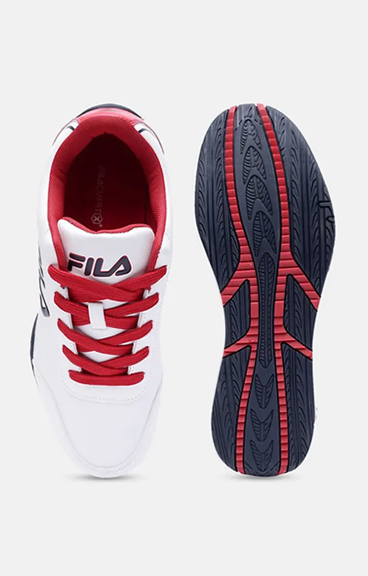Men's White PU Casual Lace-ups