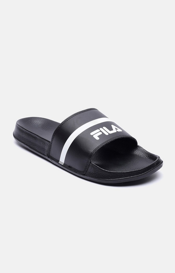 Fila Sleek Boys' (11-7) Athletic Slide Black