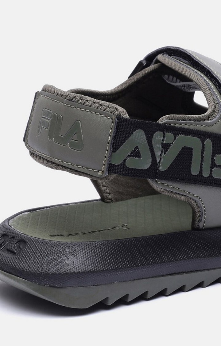Unisex Green PU Sandals