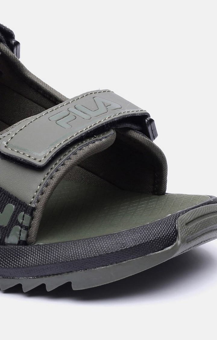 Unisex Green PU Sandals