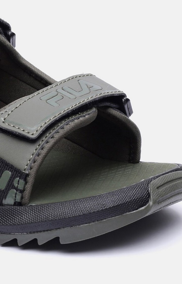 Unisex Green PU Sandals